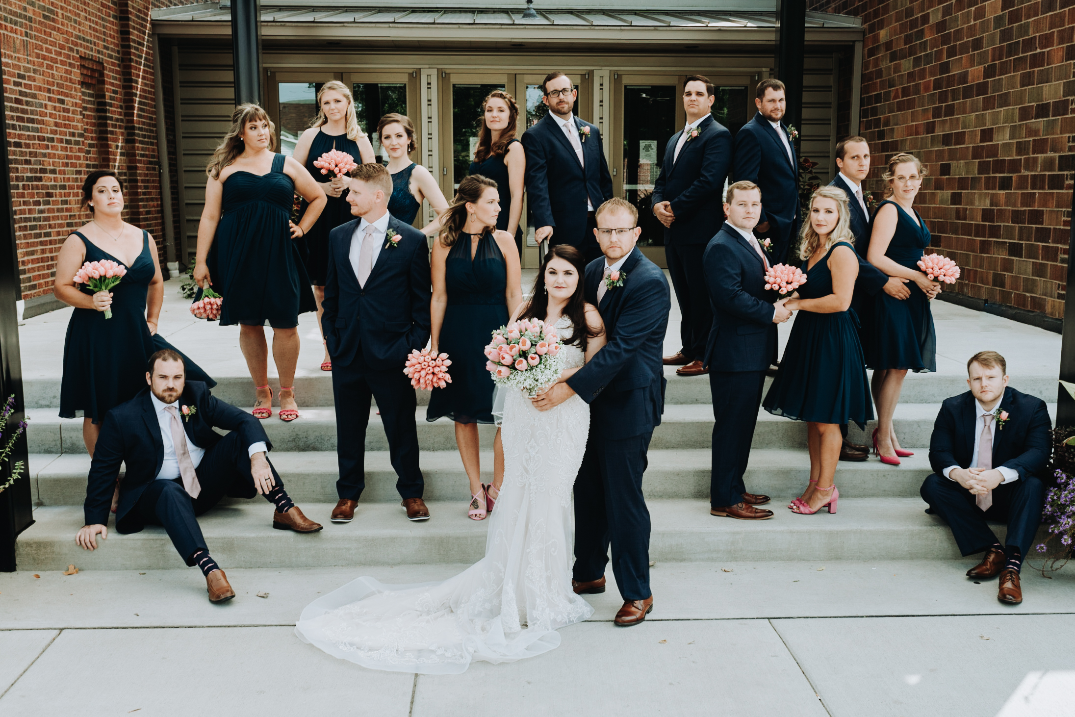 Bridal Party Photo Garment Factory Wedding Day Franklin, IN