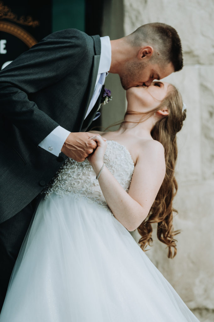 Romantic Dip and Kiss