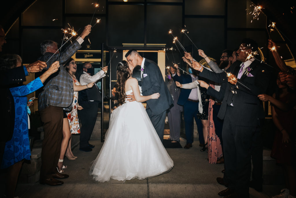 Sparkler Exit Kiss