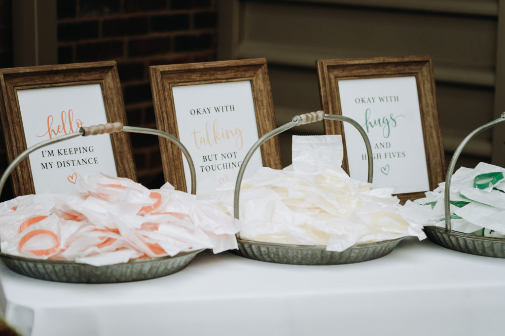 Photo of COVID wedding day details