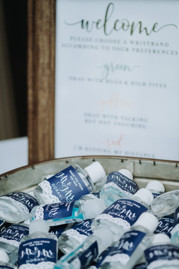 Photo of COVID wedding day details