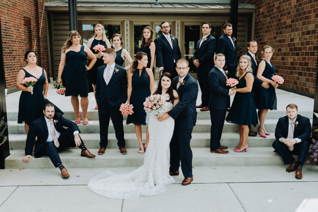 Bridal Party Photo Garment Factory Wedding Day Franklin, IN