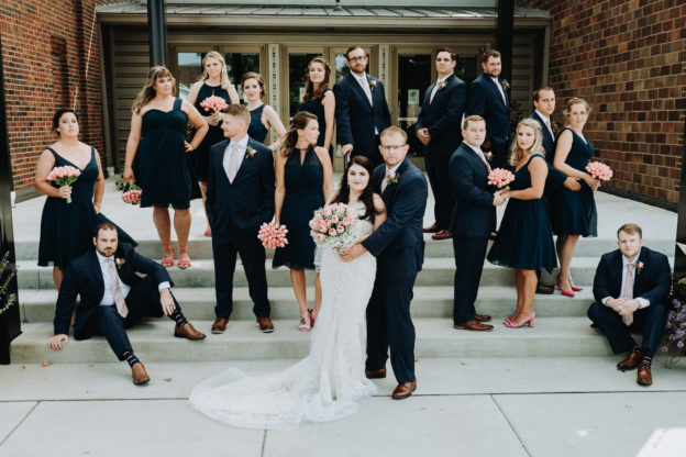 Bridal Party Photo Garment Factory Wedding Day Franklin, IN