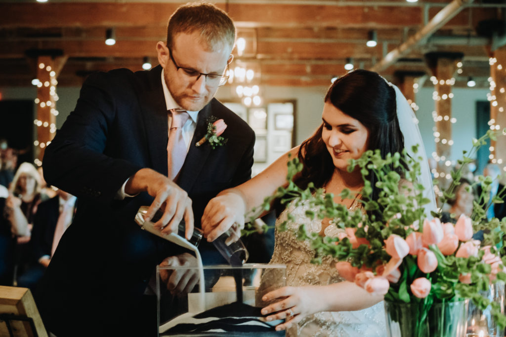Wedding Day Sand Ceremony , Garment Factory, Franklin IN
