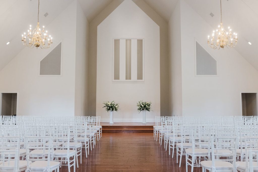 Photo of the interior of the chapel at Ritz Charles in Carmel, Indiana.